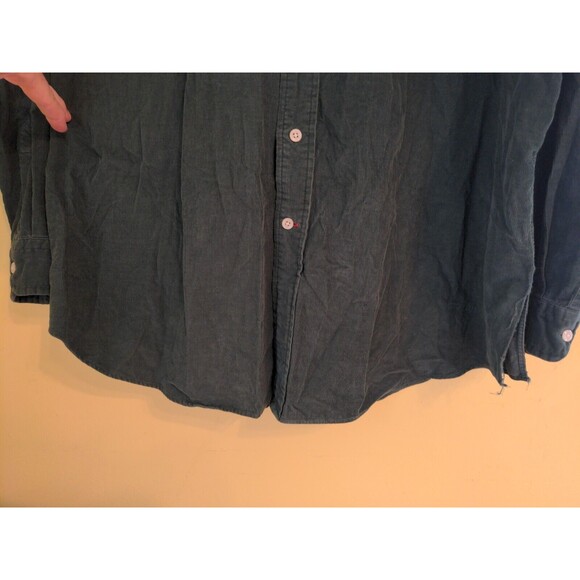 Daniel Cremieux Collection Corduroy Shirt Long Sleeve Green Button Down SZ XXL - Picture 3 of 10
